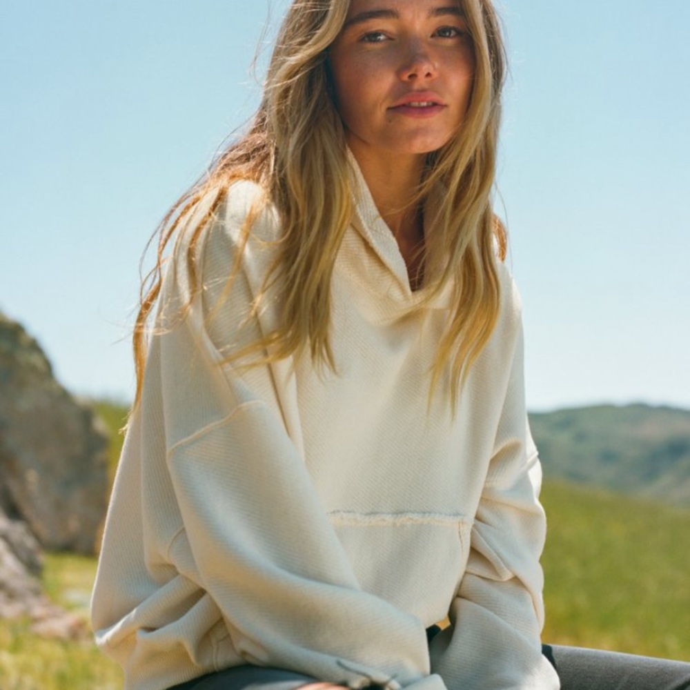 NWT AE Textured Fleece Oversized Hoodie